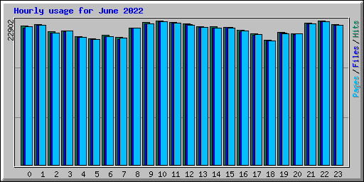 Hourly usage for June 2022