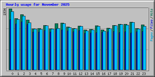 Hourly usage for November 2025