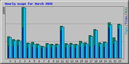 Hourly usage for March 2026