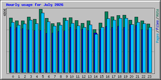 Hourly usage for July 2026